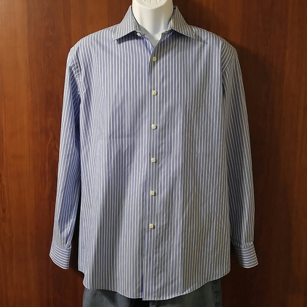 Kenneth Cole Reaction stripe shirt size 15.5 32-33